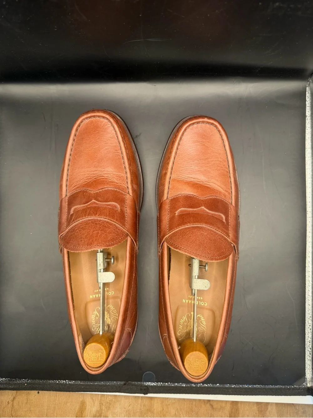 Cole Haan Brown Leather Penny Loafers Men’s Size 8.5 Classic Dress Shoes